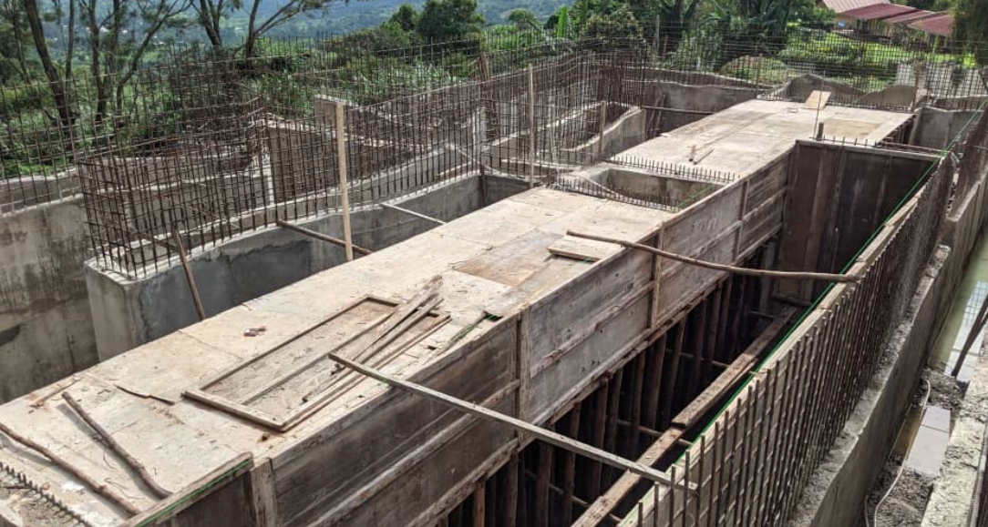 May 2025: Inner and outer walls are completed to finished height.